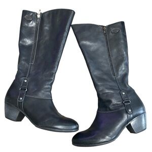 Eric Michael Black Leather Aquastop Warm Riding Boots size 42